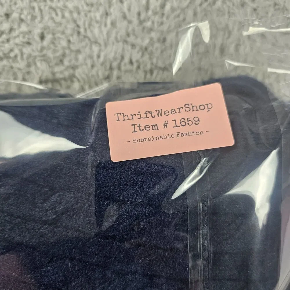 LL Bean Sweater Mens 2XL Blue 100% Cashmere Cable Knit 1/4 Zip Pullover Soft